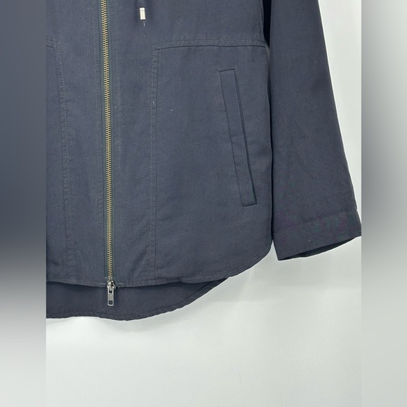 Eileen Fisher Tencel Zip Up Jacket Hooded Gray Womens Petite Small PS | M124 - Picture 3 of 7